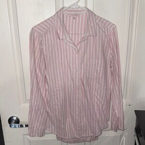 Victoria Secret Pink and White Striped Pajama Set